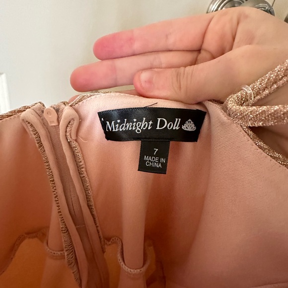 Dillards juniors gold mini dress - Picture 3 of 3